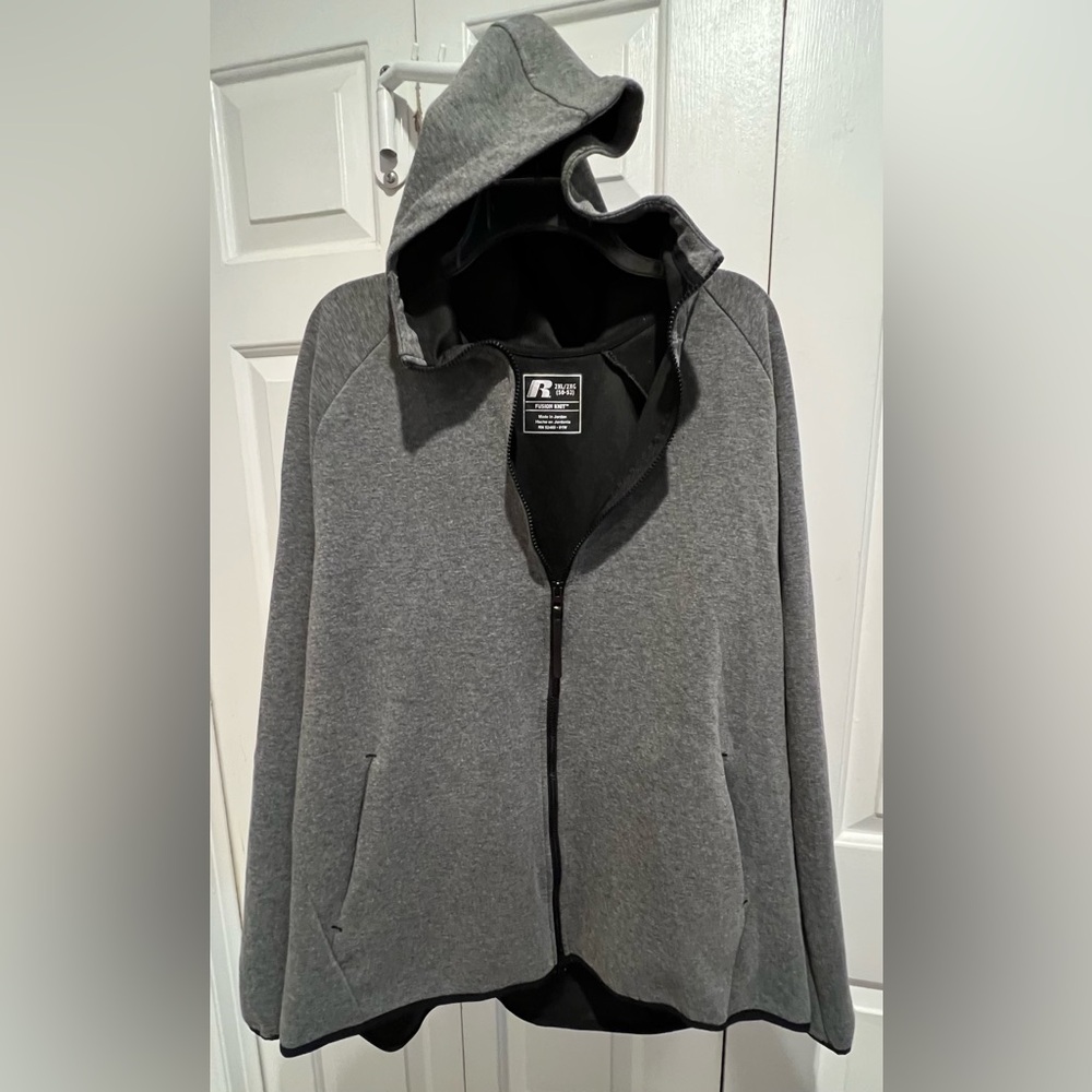 Russell Athletic Charcoal Full-Zip Hoodie w Pockets